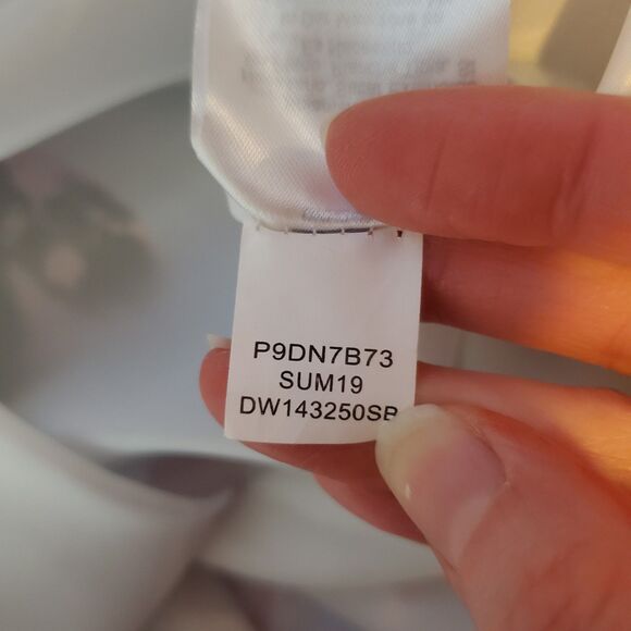 DKNY Black Light Blue Floral Asymmetric Midi Skirt - Picture 8 of 8